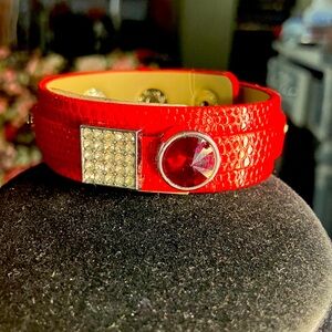 Red textured bracelet